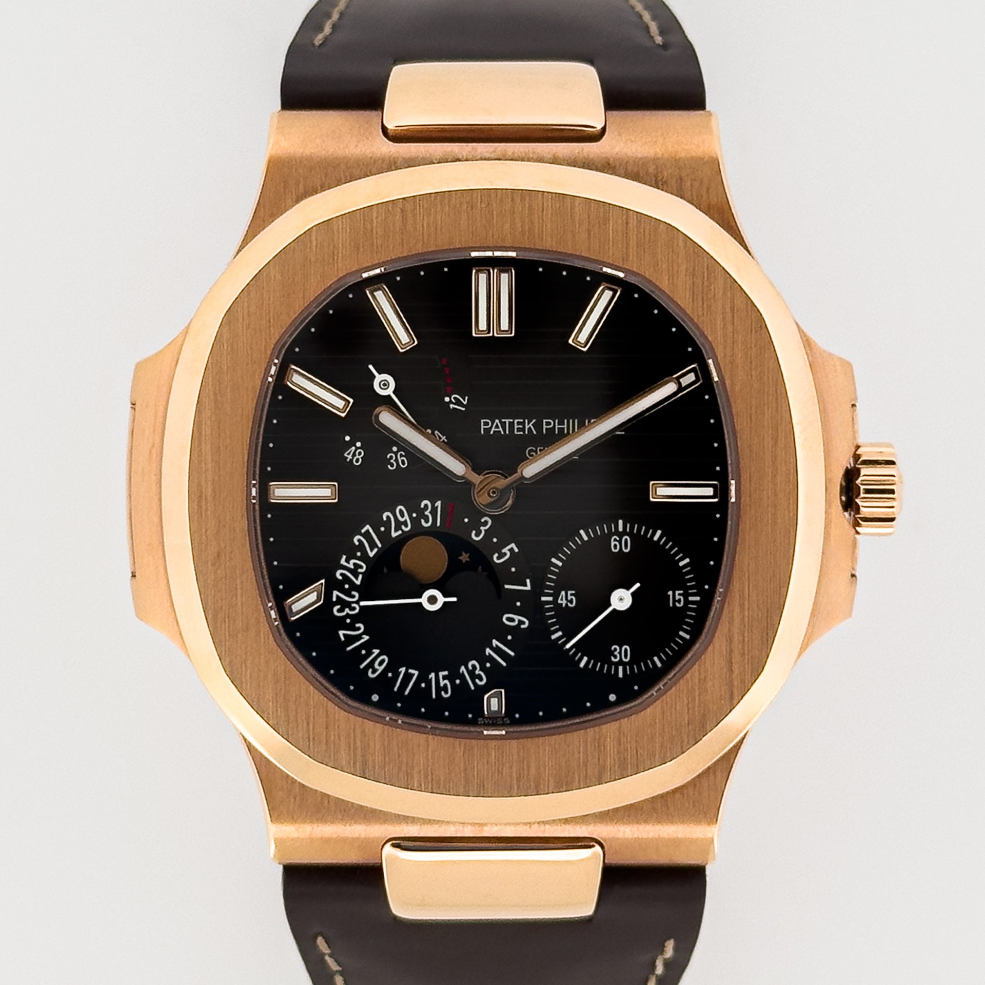 Patek Phillipe Nautilus Date Moonphase Rose Gold Brown Dial-web-1.jpg