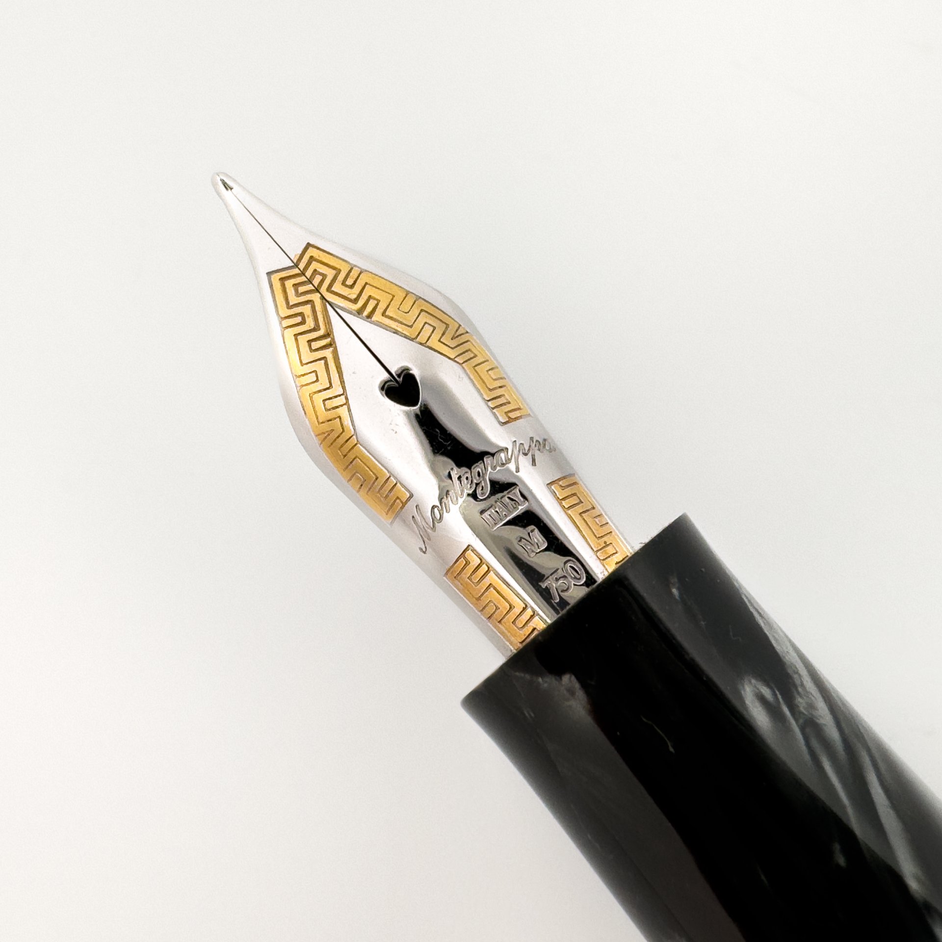 6-Montegrappa Black Silver Dragon Fountain Pen-8.jpg